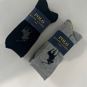 Polo RALPH LAUREN Men’s Dress or Casual Socks 6 Pairs Mid Calf One Size 10-13
